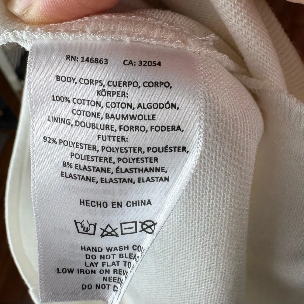 Anthropologie Mare Mare Button Front Halter Mini Dress White Size S - Picture 9 of 9